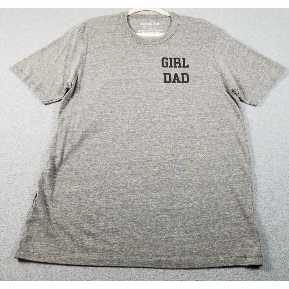 Phenomenal Girl Dad T-Shirt Men's XL Gray Short Sleeve Graphic Tee Fathers Day